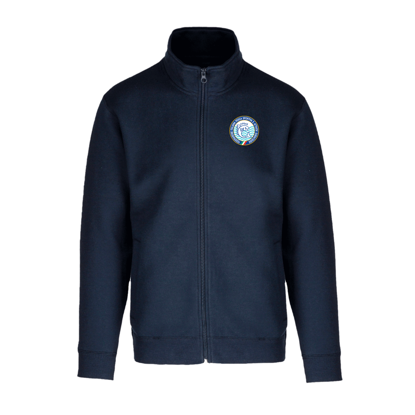 OUTLET - FELPA FULL ZIP IN COTONE NAVY UOMO