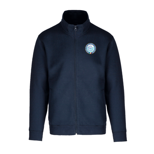 OUTLET - FELPA FULL ZIP IN COTONE NAVY DONNA